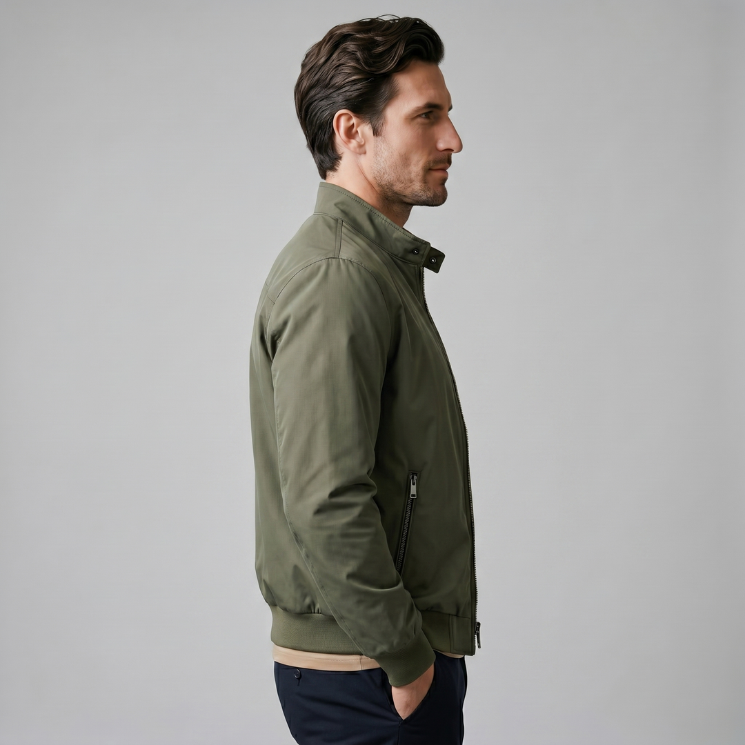Chaqueta bomber de cuello alto