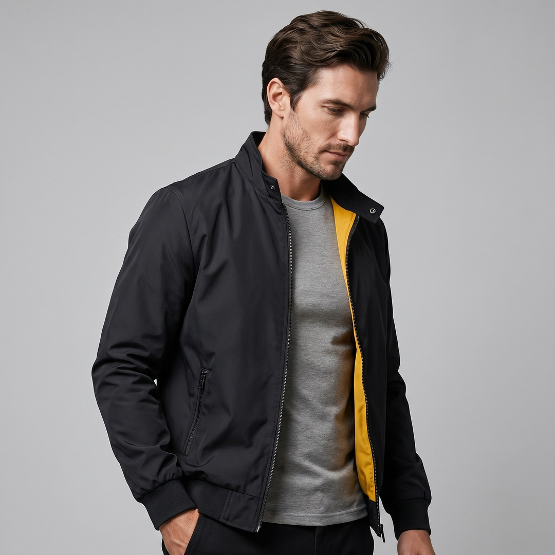 Chaqueta bomber de cuello alto