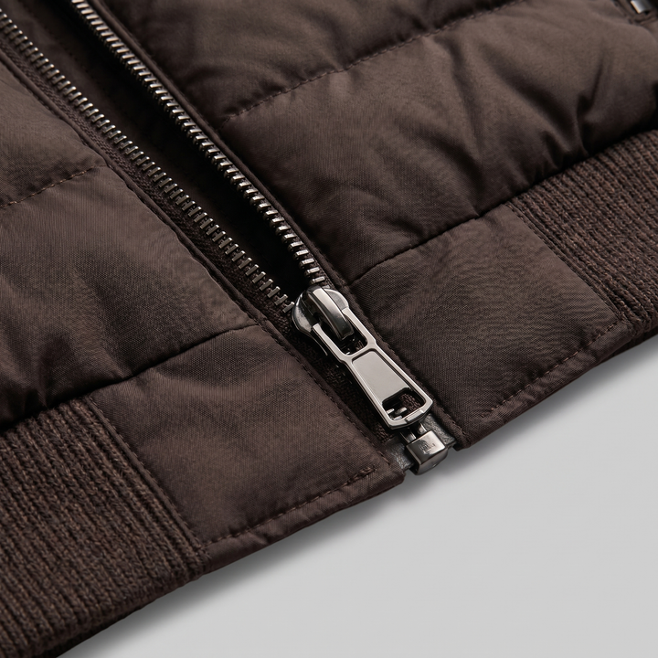 Chaqueta híbrida acolchada de punto