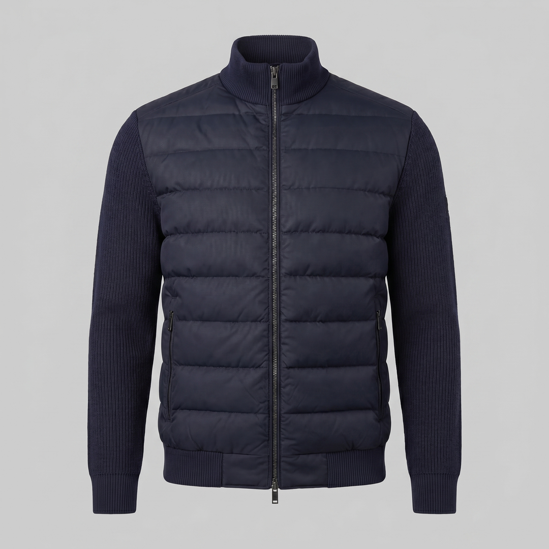 Chaqueta híbrida acolchada de punto