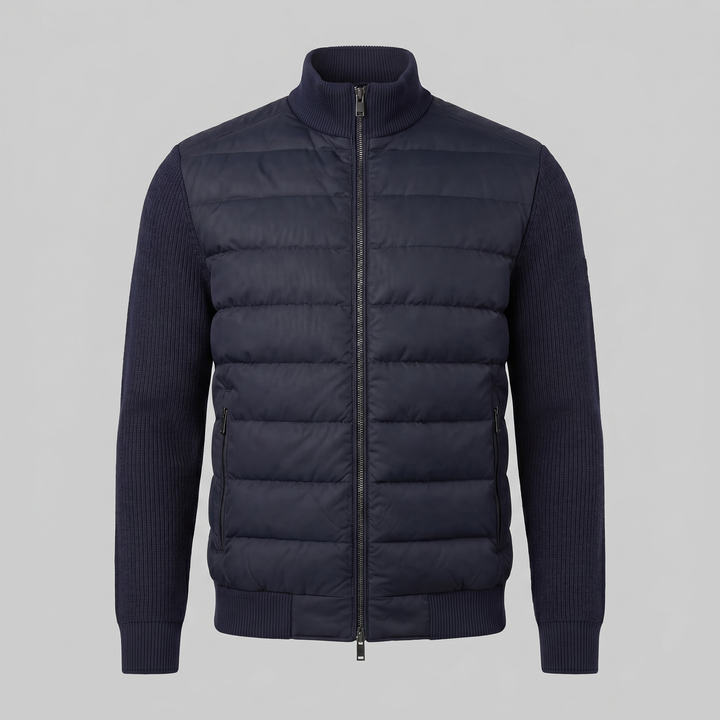 Chaqueta híbrida acolchada de punto
