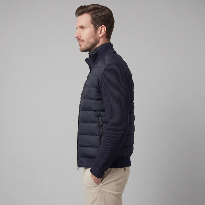 Chaqueta híbrida acolchada de punto