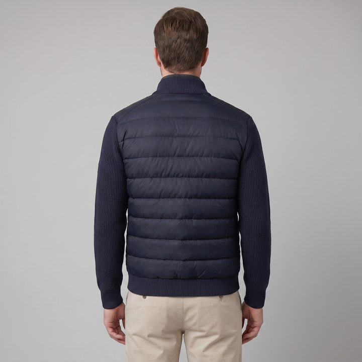 Chaqueta híbrida acolchada de punto