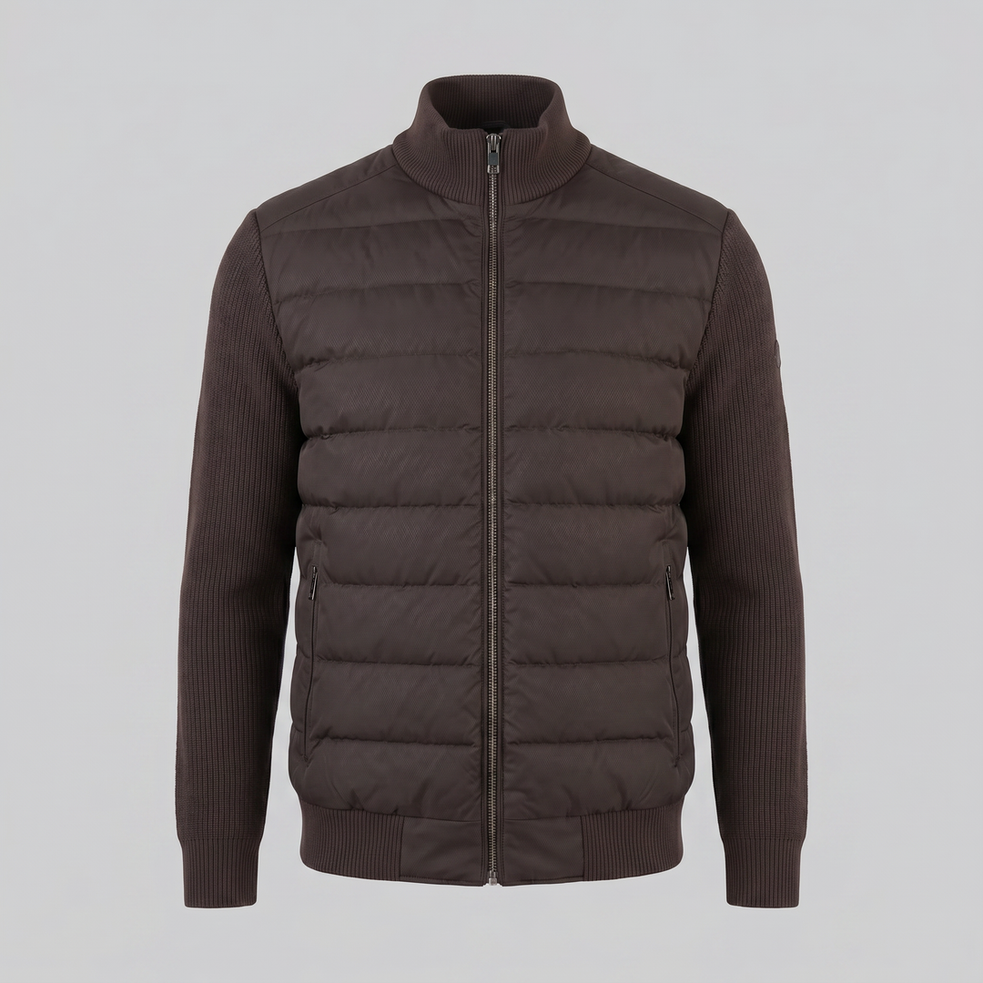 Chaqueta híbrida acolchada de punto
