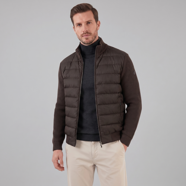 Chaqueta híbrida acolchada de punto