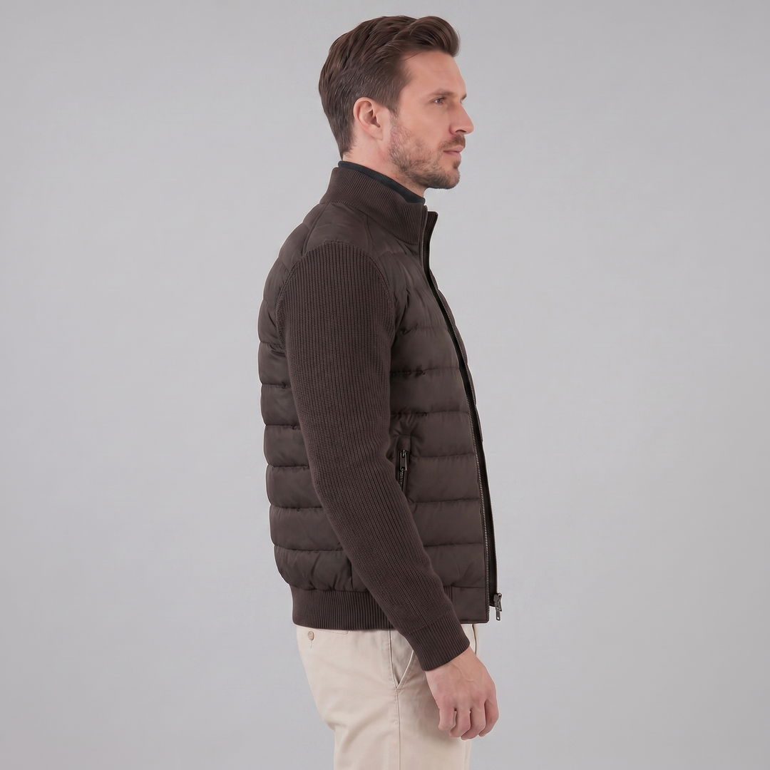 Chaqueta híbrida acolchada de punto