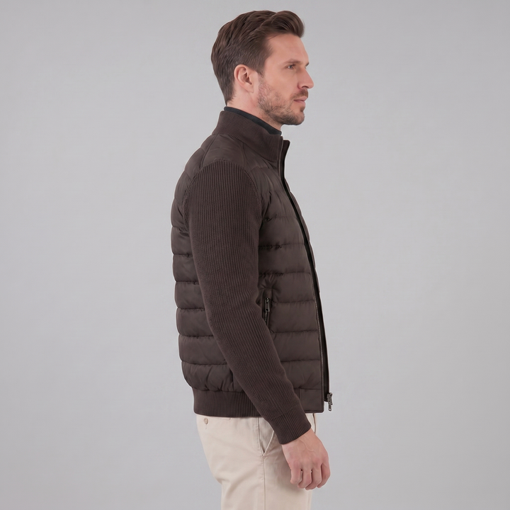 Chaqueta híbrida acolchada de punto