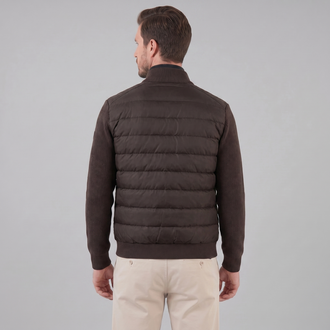 Chaqueta híbrida acolchada de punto