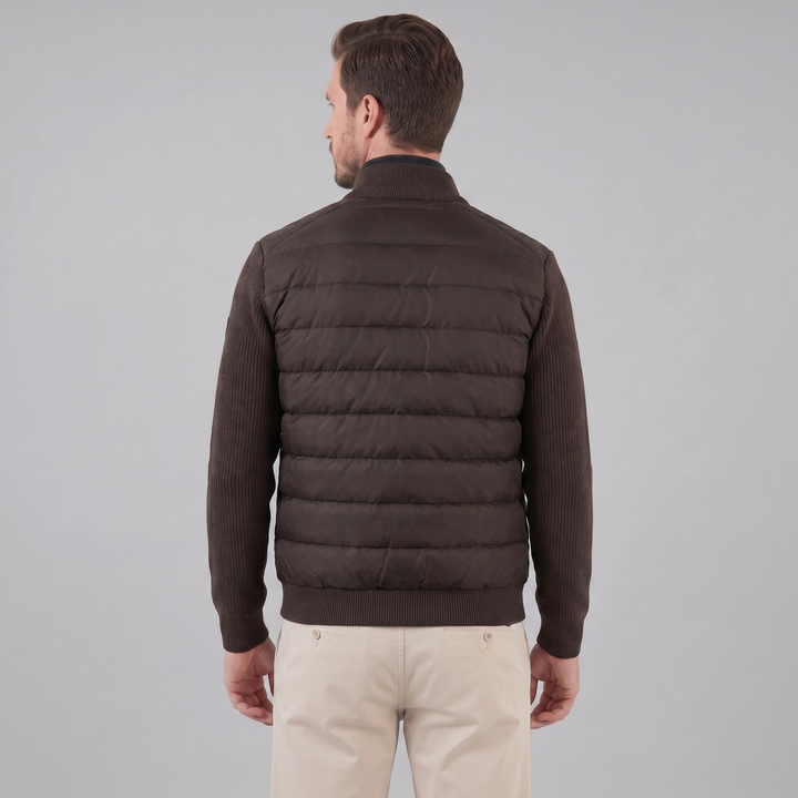 Chaqueta híbrida acolchada de punto
