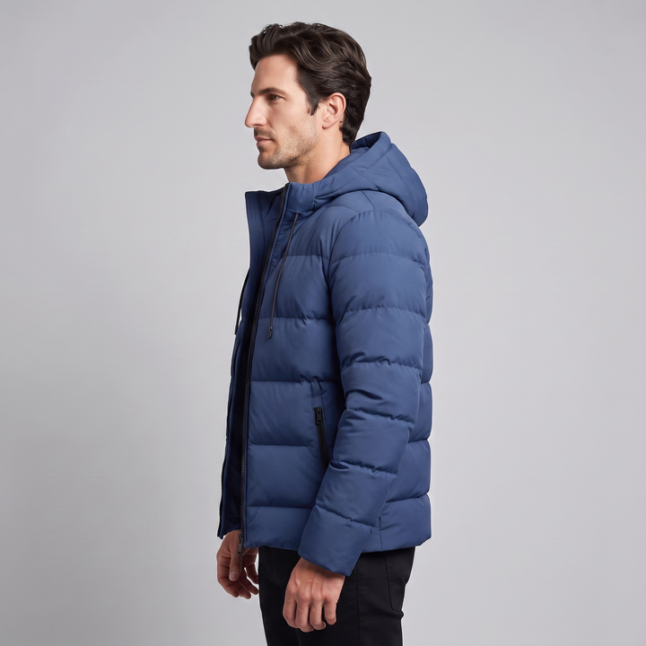 Chaqueta acolchada masculina resistente al clima