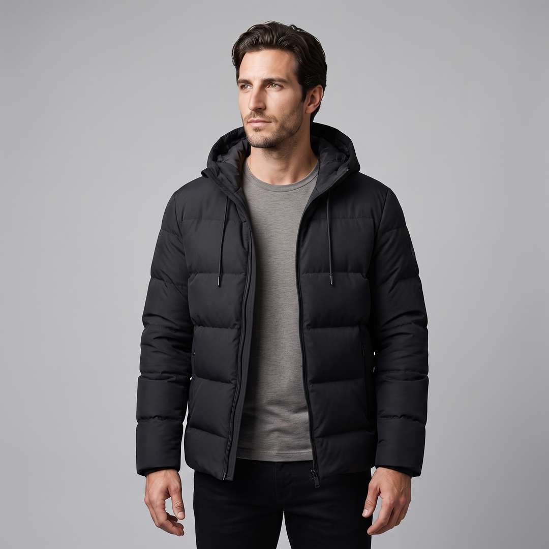 Chaqueta acolchada masculina resistente al clima