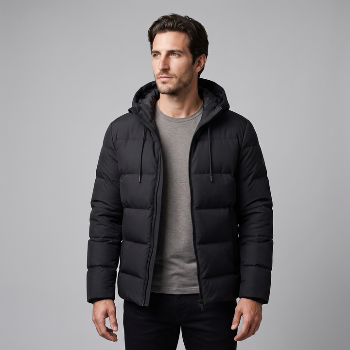 Chaqueta acolchada masculina resistente al clima