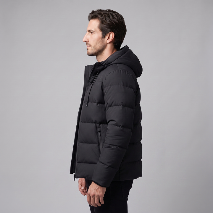 Chaqueta acolchada masculina resistente al clima