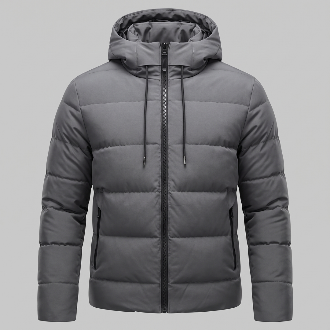 Chaqueta acolchada masculina resistente al clima