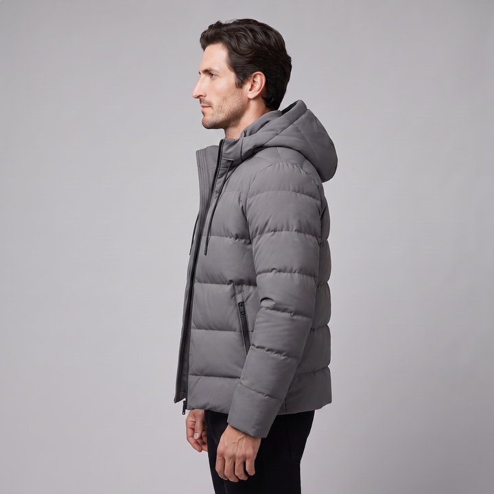 Chaqueta acolchada masculina resistente al clima