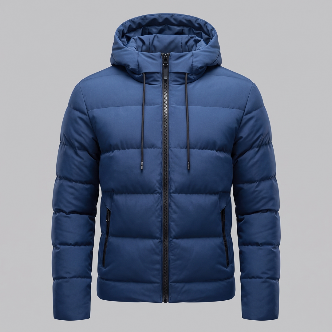 Chaqueta acolchada masculina resistente al clima