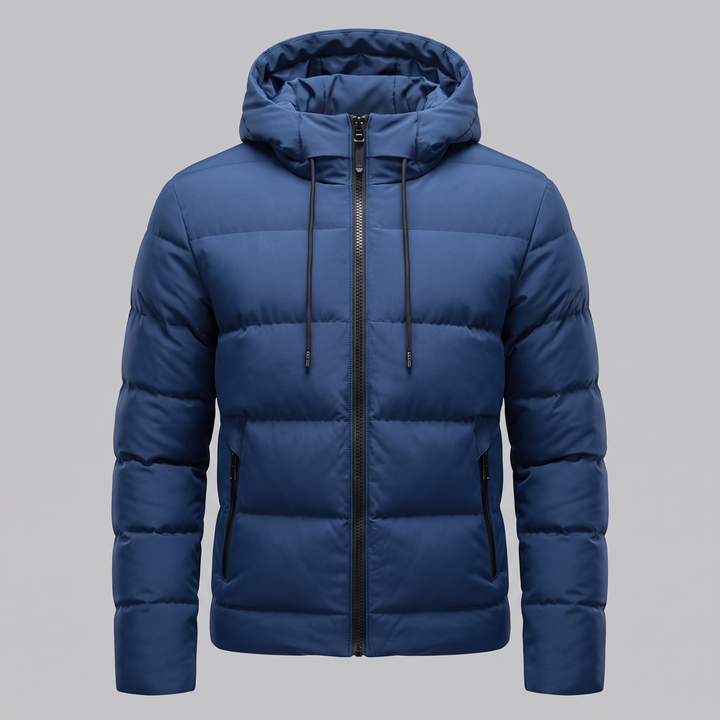 Chaqueta acolchada masculina resistente al clima