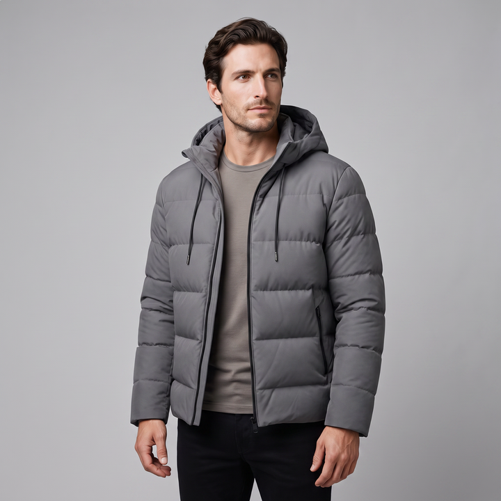 Chaqueta acolchada masculina resistente al clima