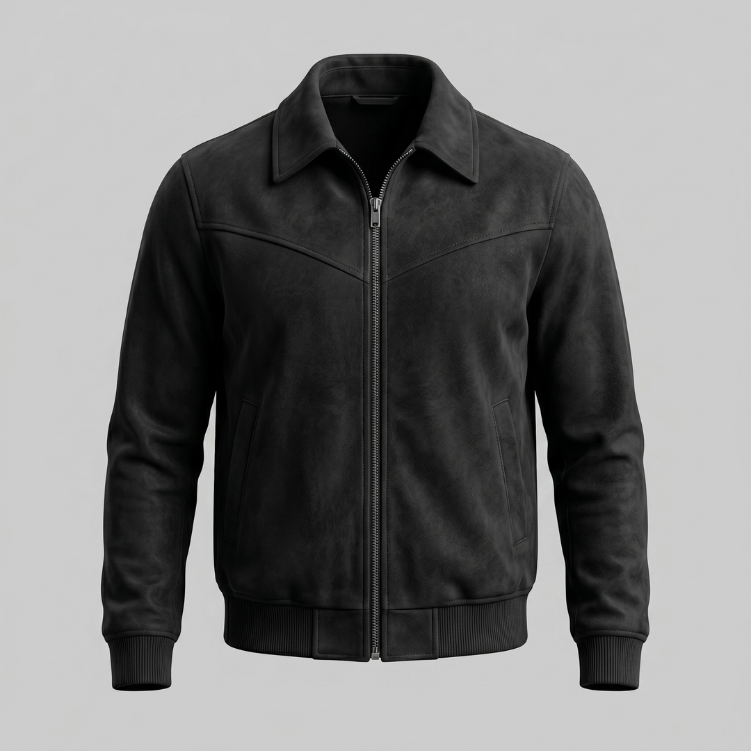 Chaqueta Harrington de ante premium