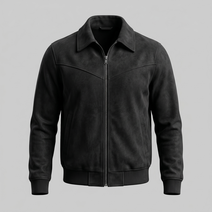 Chaqueta Harrington de ante premium