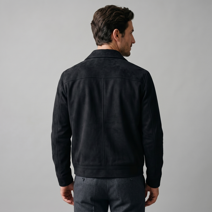 Chaqueta Harrington de ante premium