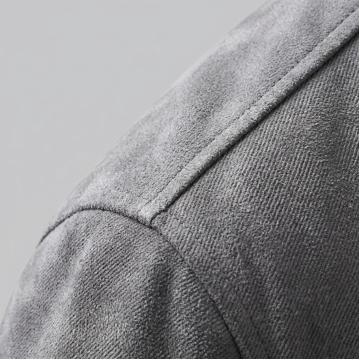 Chaqueta de ante con cremallera hombre