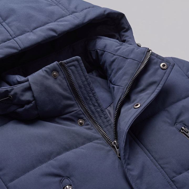 Parka acolchada cortavientos masculina