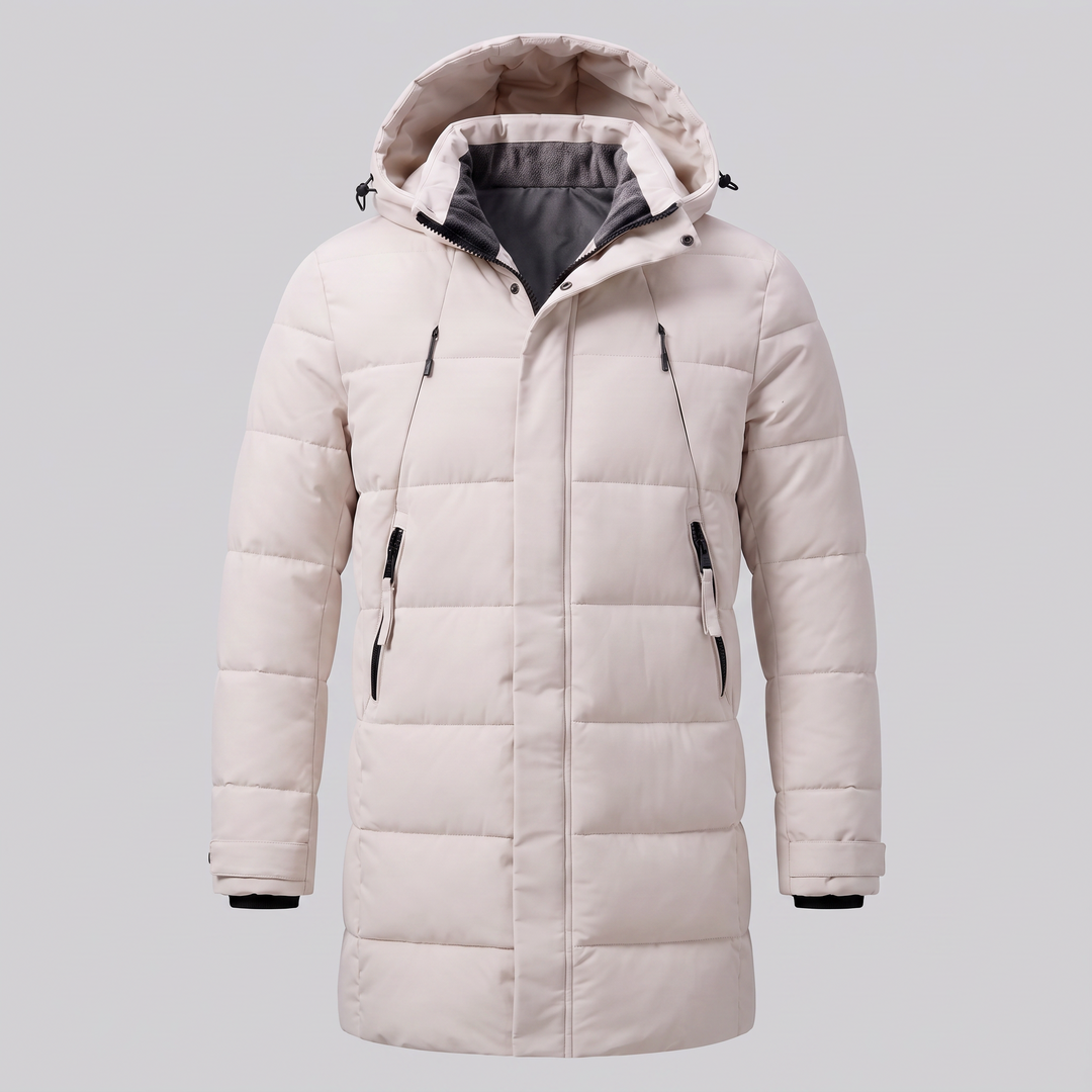 Parka acolchada cortavientos masculina