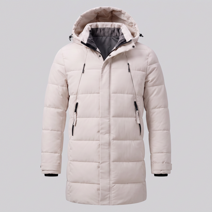 Parka acolchada cortavientos masculina