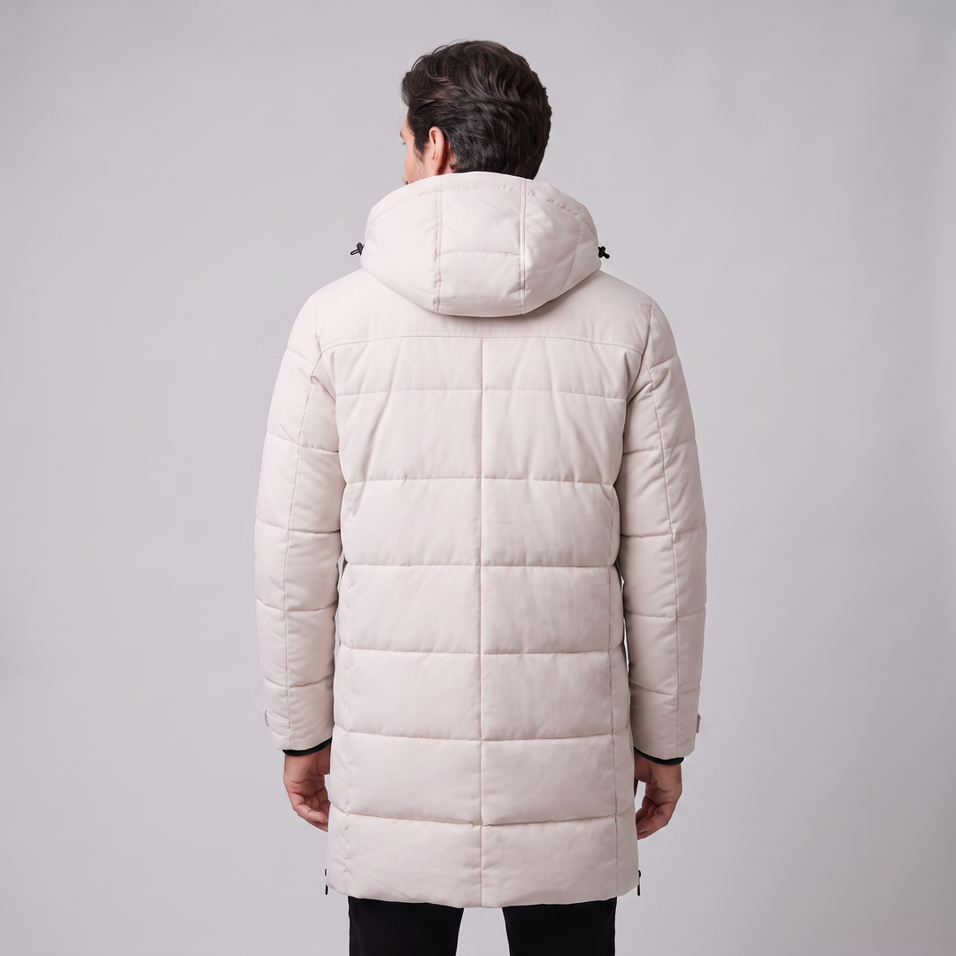 Parka acolchada cortavientos masculina