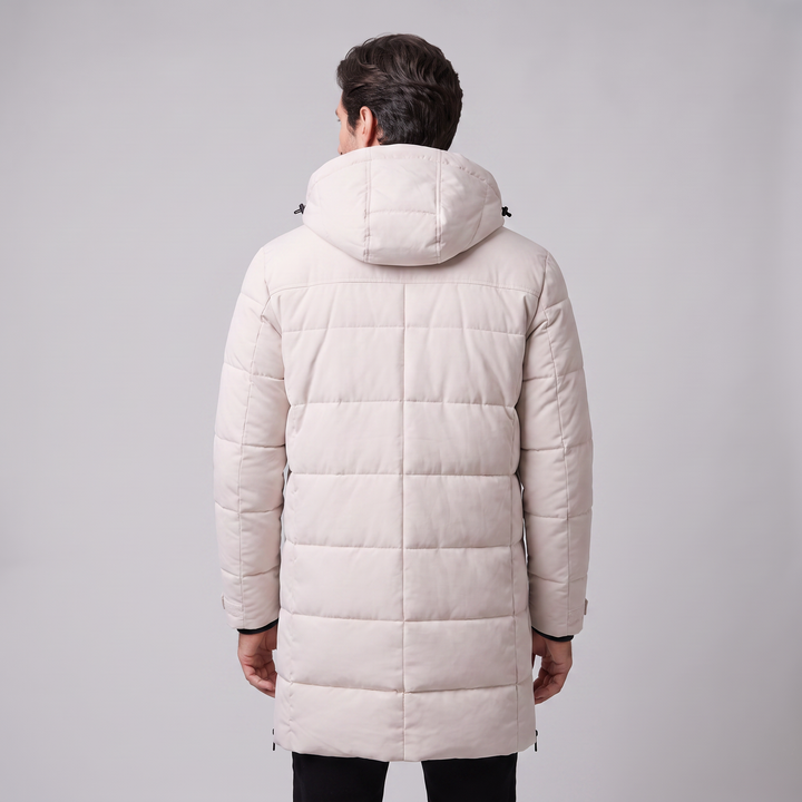 Parka acolchada cortavientos masculina