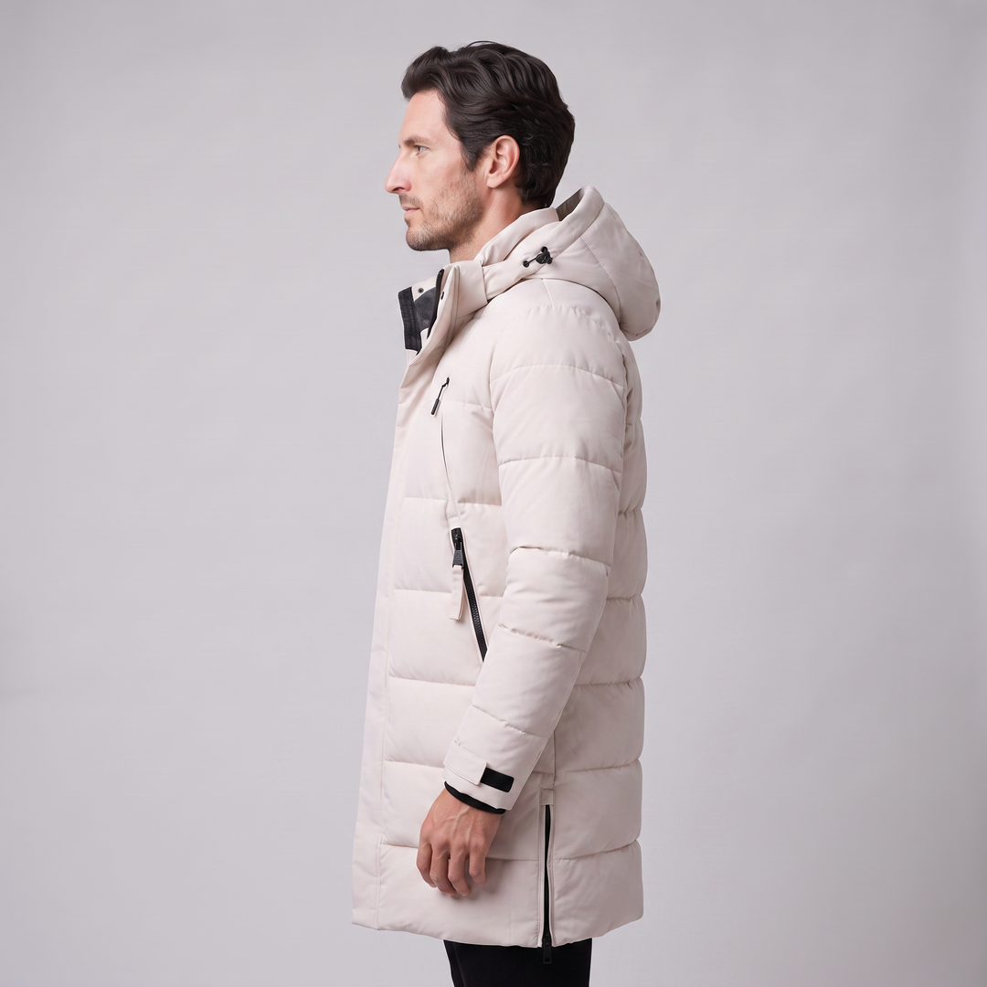 Parka acolchada cortavientos masculina