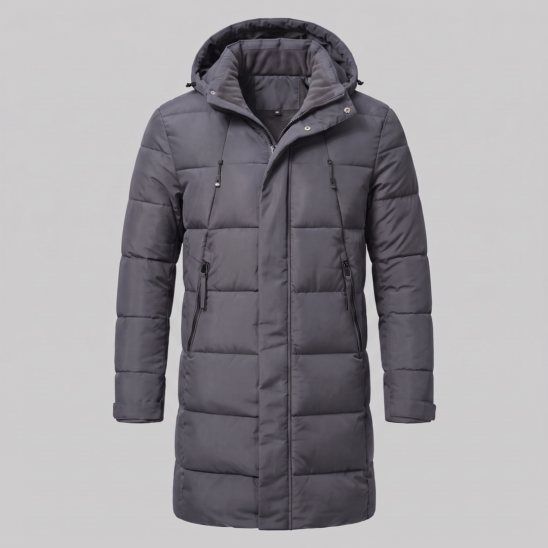 Parka acolchada cortavientos masculina