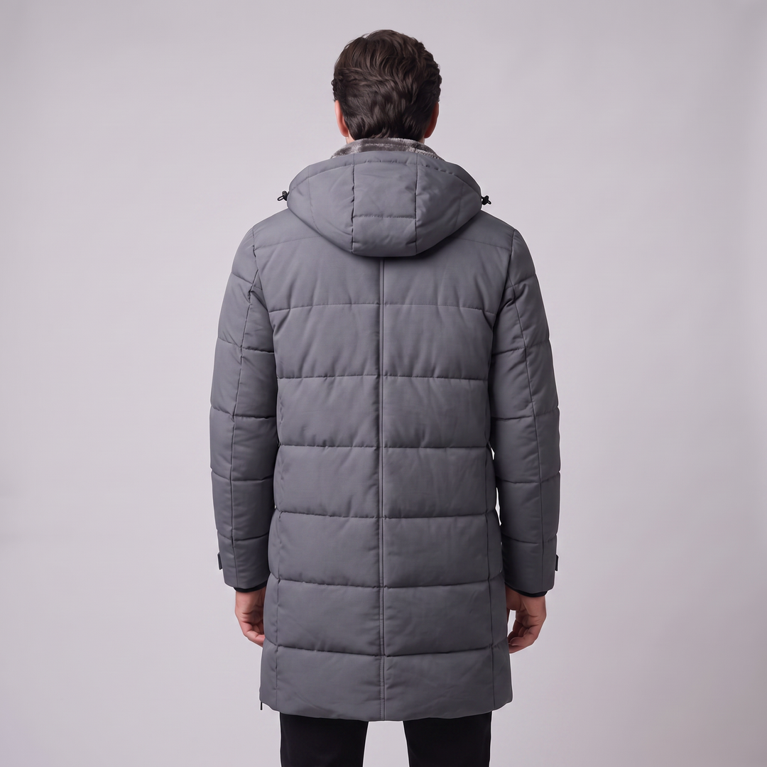Parka acolchada cortavientos masculina