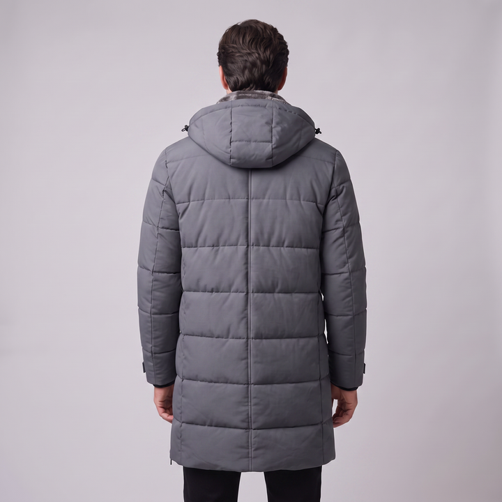 Parka acolchada cortavientos masculina