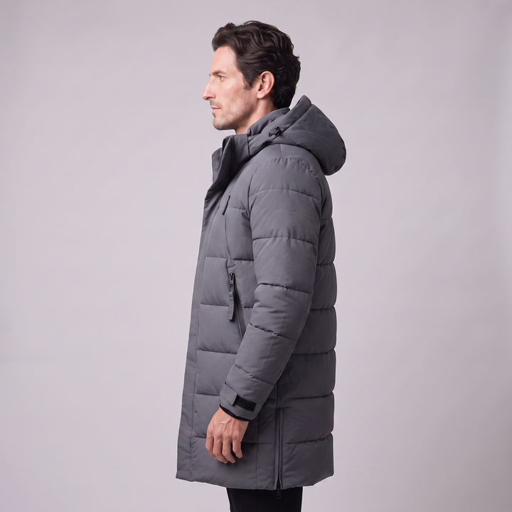Parka acolchada cortavientos masculina
