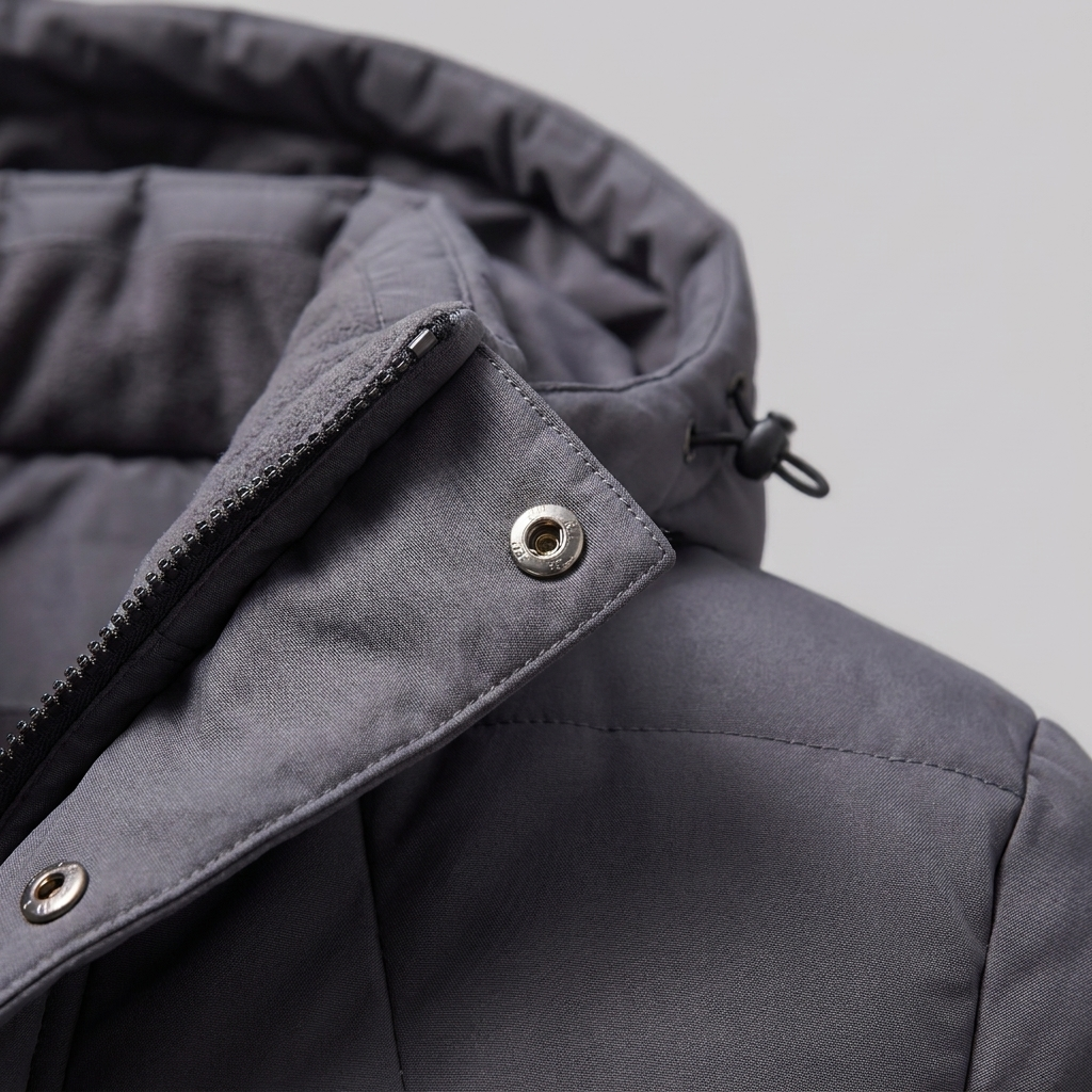 Parka acolchada cortavientos masculina