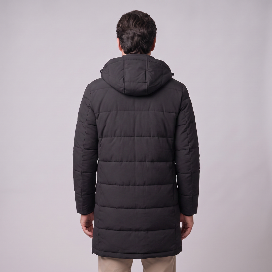 Parka acolchada cortavientos masculina