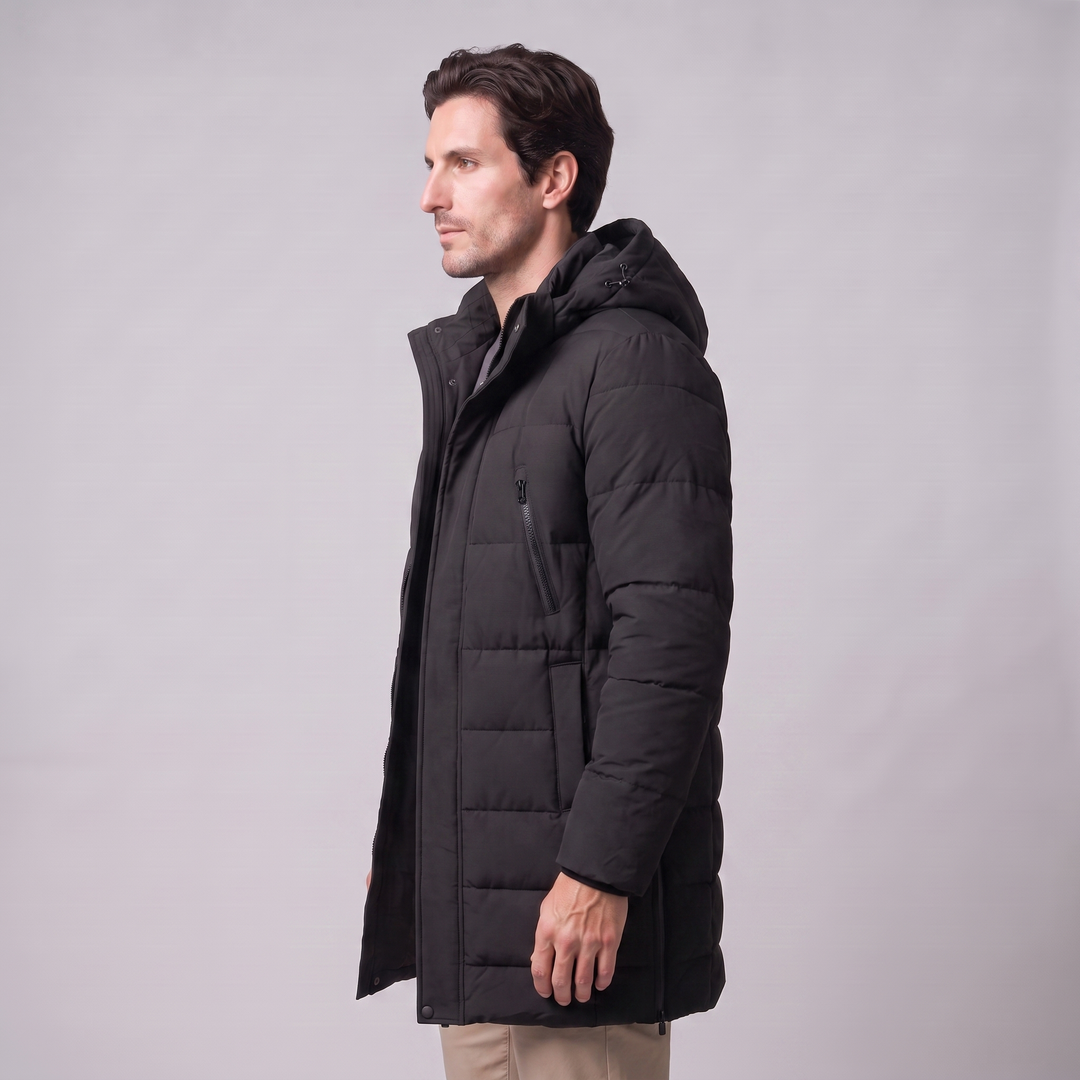 Parka acolchada cortavientos masculina