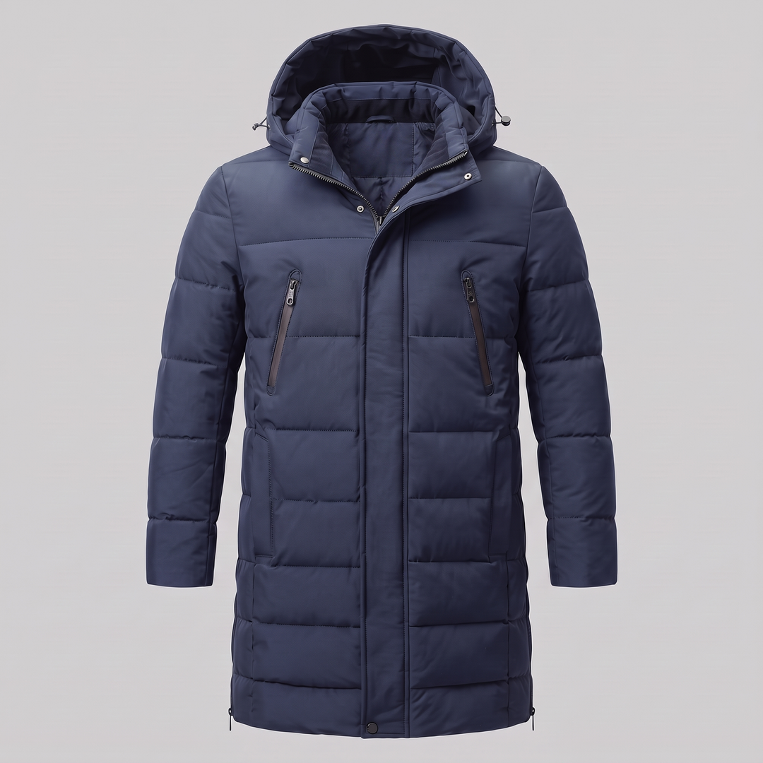 Parka acolchada cortavientos masculina