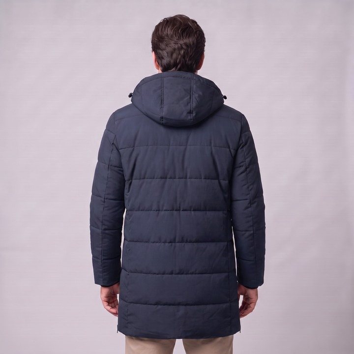 Parka acolchada cortavientos masculina