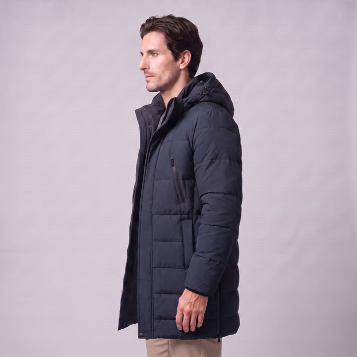 Parka acolchada cortavientos masculina