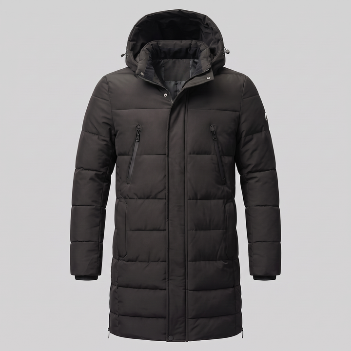 Parka acolchada cortavientos masculina