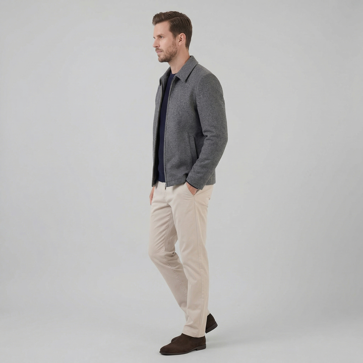 Chaqueta masculina de mezcla de lana