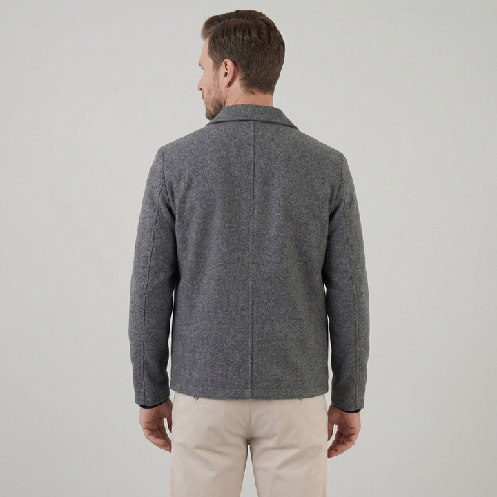 Chaqueta masculina de mezcla de lana