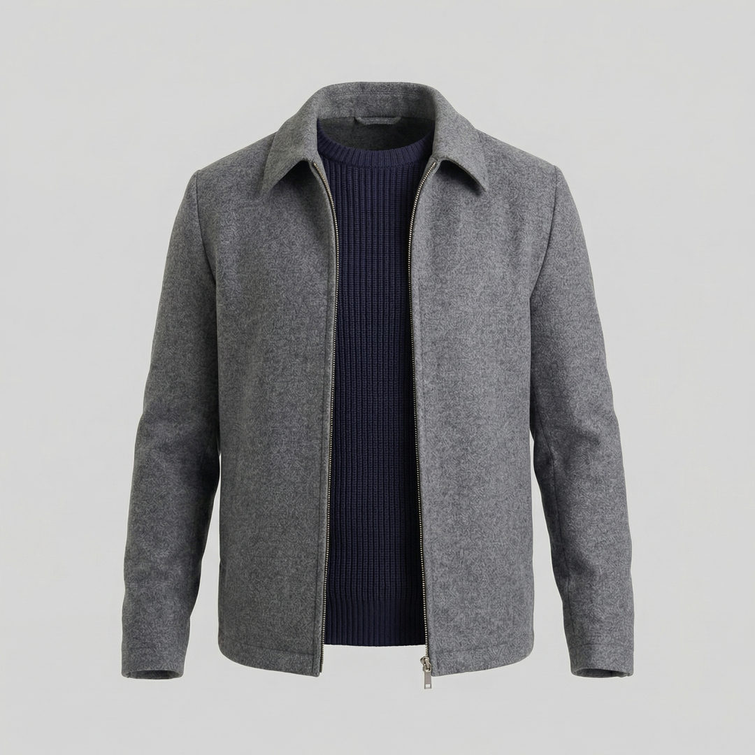 Chaqueta masculina de mezcla de lana