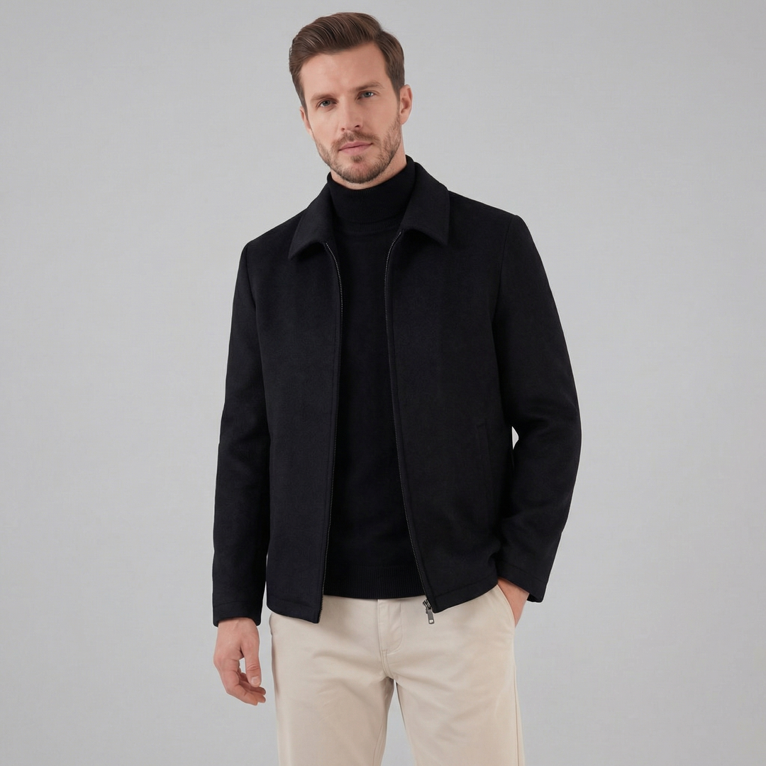 Chaqueta masculina de mezcla de lana