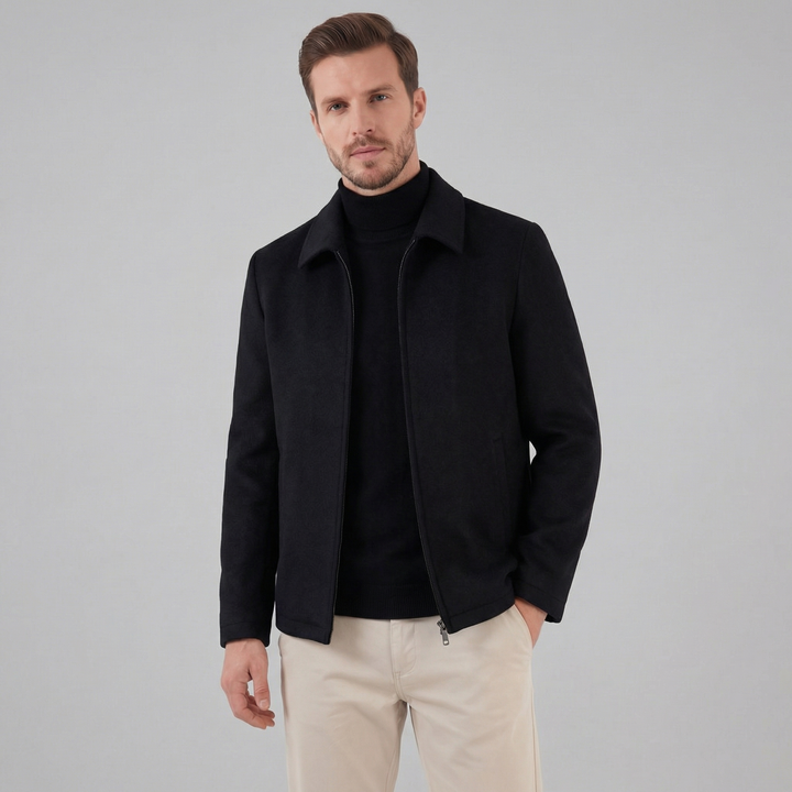 Chaqueta masculina de mezcla de lana
