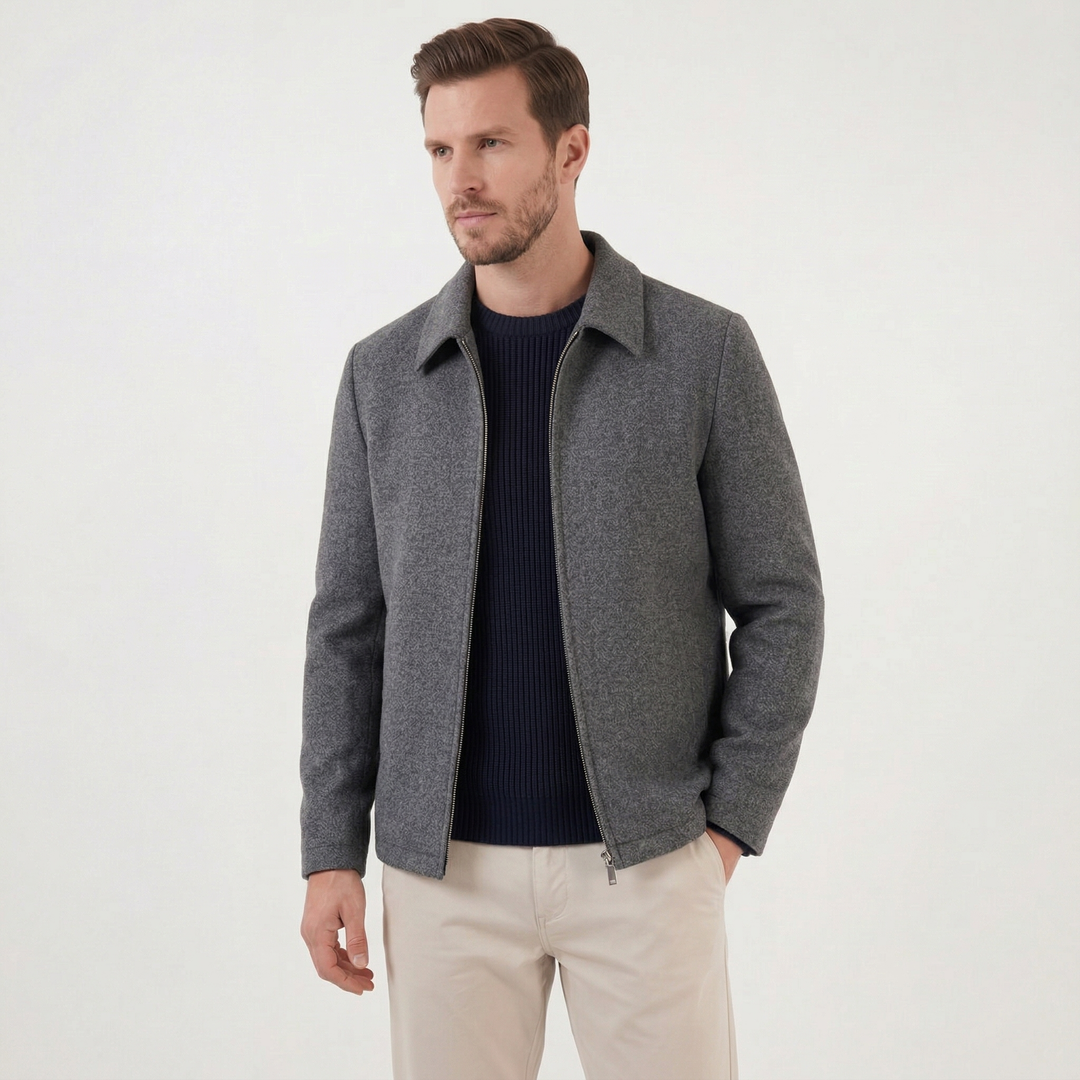 Chaqueta masculina de mezcla de lana