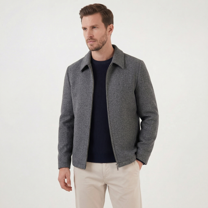 Chaqueta masculina de mezcla de lana